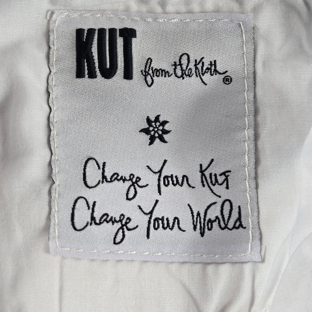 Kut from the Kloth Bermuda Shorts Womens 8 White Denim Mid Rise - Picture 2 of 14
